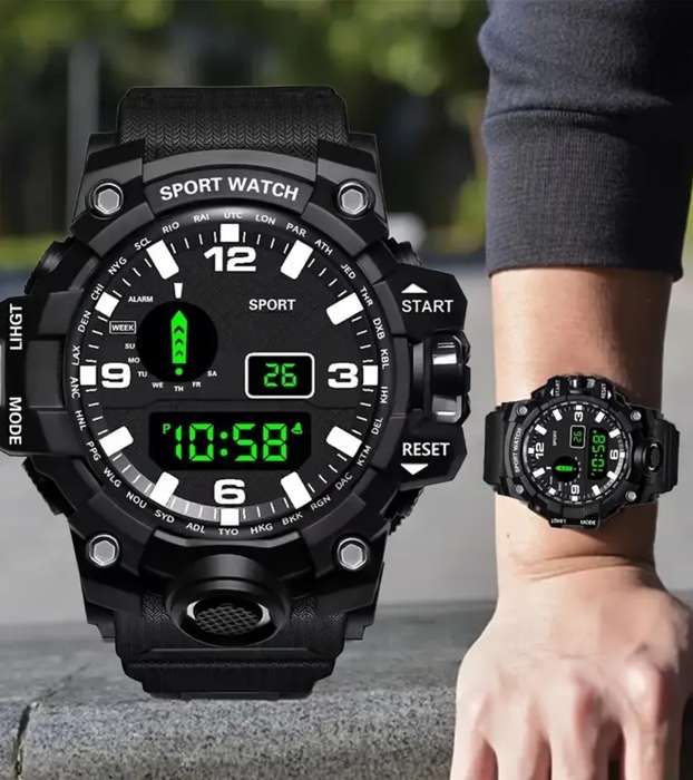 Robust sports watch in zipper case