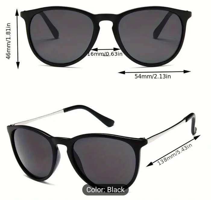 Oval unisex sunglasses in neoprene zippered bag