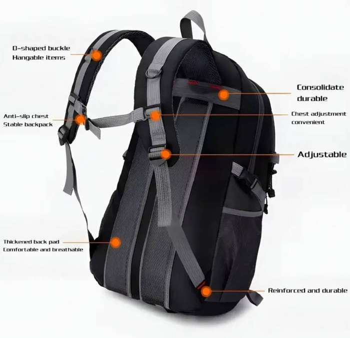 Durable outdoor travel backpack