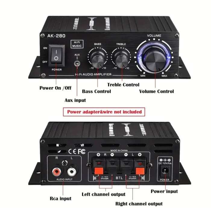 Compact 600W sound amplifier