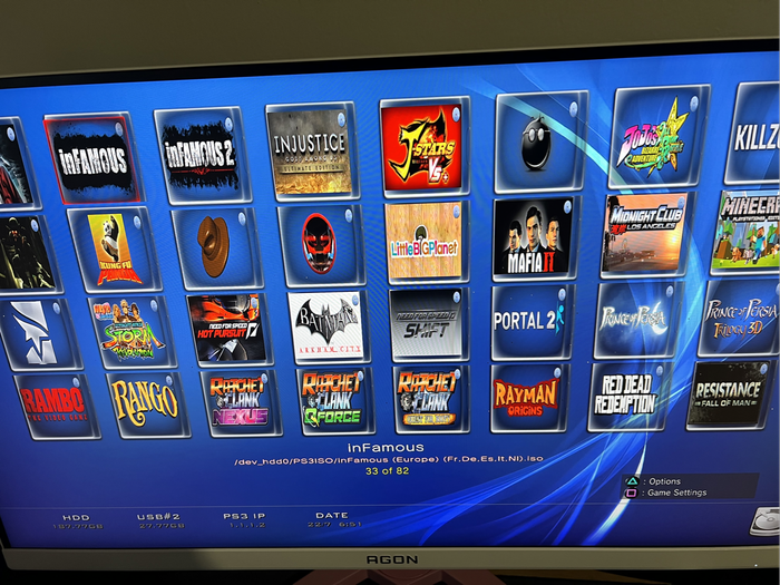 PS3 Slim 1TB  Loaded with Over 80 Game