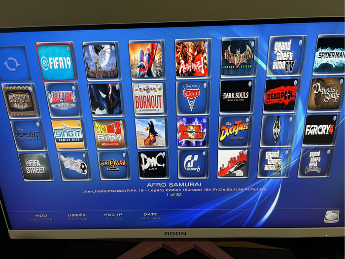 PS3 Slim 1TB  Loaded with Over 80 Game