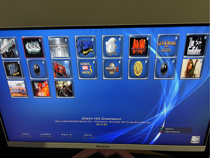 PS3 Slim 1TB  Loaded with Over 80 Game