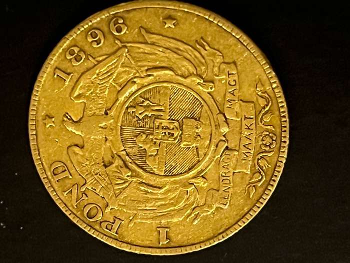 Kruger 1 pond gold 1896