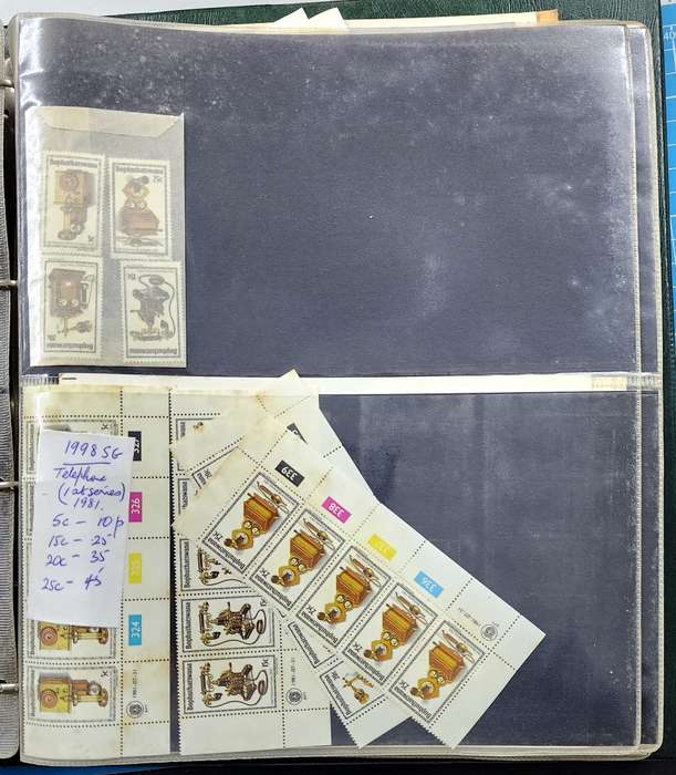 Ideal Stamp Album: Bophuthatswana CB/Singles/FD Cards in old album File