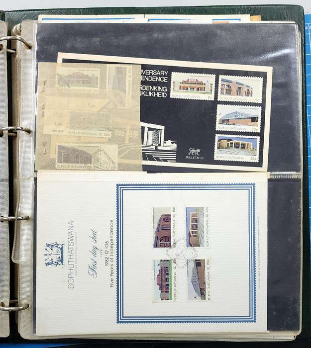 Ideal Stamp Album: Bophuthatswana CB/Singles/FD Cards in old album File