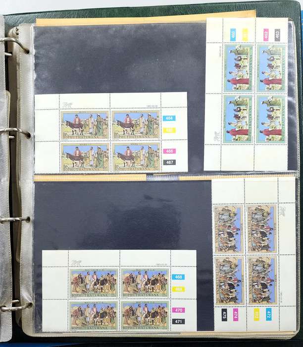 Ideal Stamp Album: Bophuthatswana CB/Singles/FD Cards in old album File