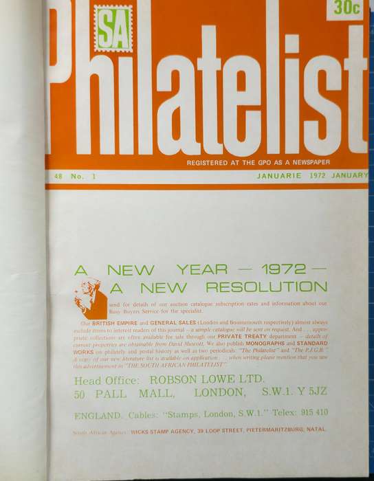 SA Philatelist 1972: Bound Copy with 1972 Year Issues - Nice for the Bookshelf