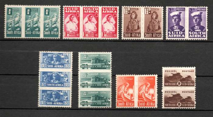 Union of South Africa 1942-1944: War Effort Reduced Sizes UMM: SACC 95-102 **Fresh Set**