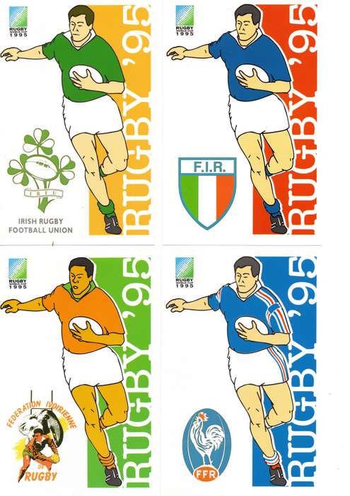 RSA 1995: Set of 16 RWC Postcards with all Participating Teams