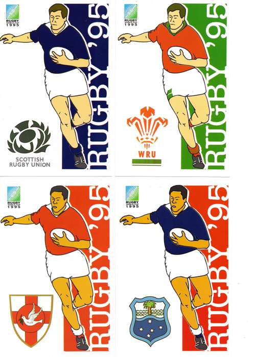 RSA 1995: Set of 16 RWC Postcards with all Participating Teams