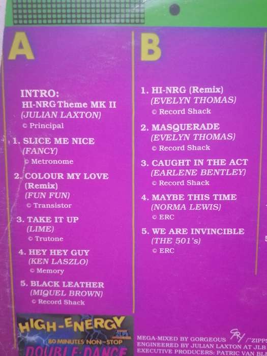 HIGH-ENERGY Vol.2 - (80 MINUTES NON STOP - DOUBLE ALBUM) - VINYL´S IN VERY GOOD COND. - SEE BELOW.