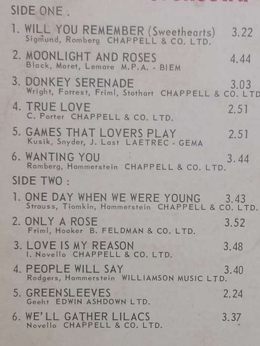 Ge Korsten en Nellie du Toit, Sweethearts', Vinyl in good condition .
