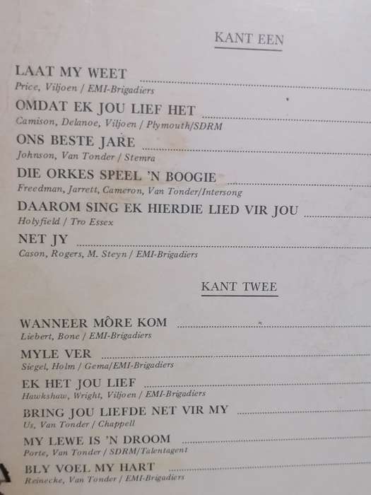 Groep 2 se 10de Verjaardag, Laat my Weet, Vinyl in good condition .