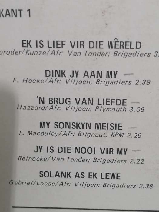 Groep Twee, Ek is Lief vir die Wereld, Vinyl in very good condition .