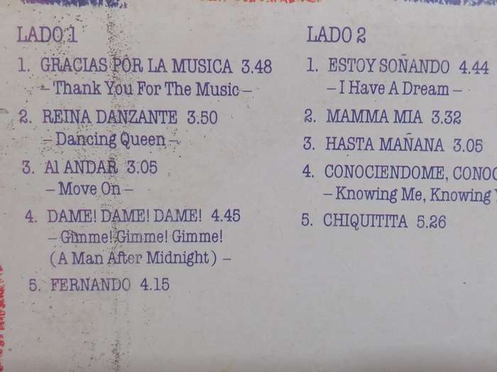 ABBA, Gracias por la music, vinyl.