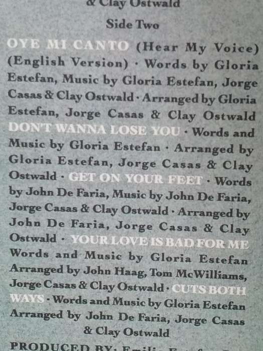 Gloria Estefan, Cut both ways, vinyl very good.