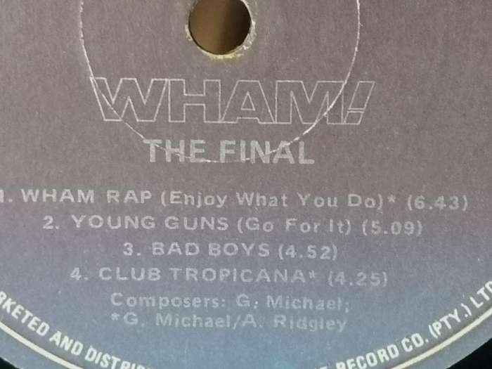WHAM!, The Final - Double album, vinyl's very good.