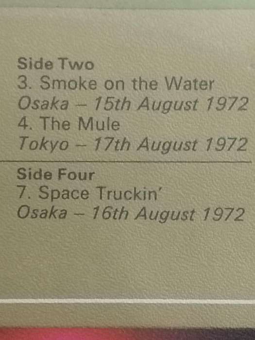 Deep Purple, Made in Japan, double album vinyl's very good-  .