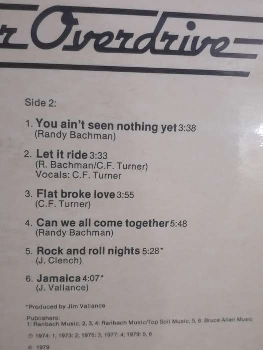 Bachman Turner Overdrive,, BTO's Greatest, vinyl very good- .
