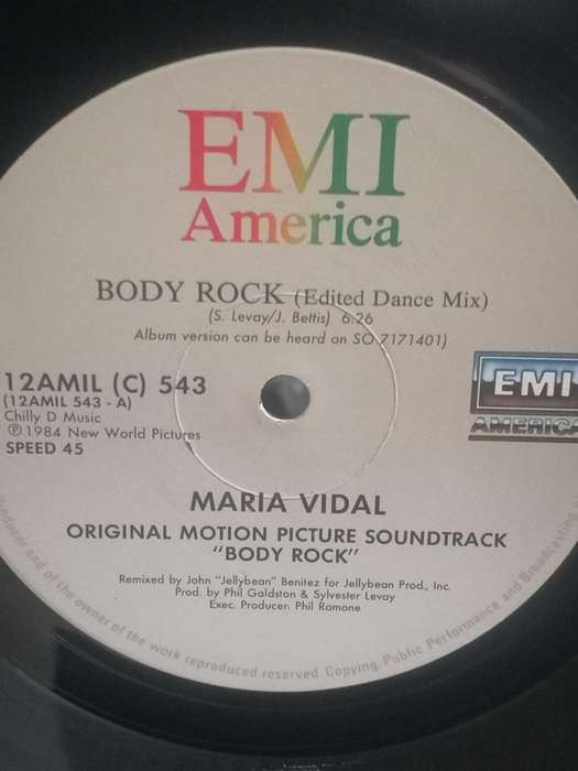 Maria Vidal, Body Rock, original picture soundtrack, vinyl excellent.