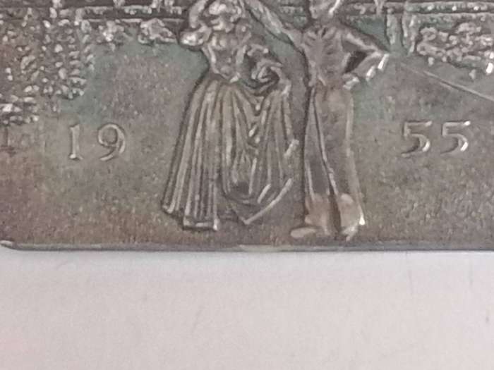 Vintage Sterling Silver Pretoria Eeufees 1955 brooch, 16.2 grams..