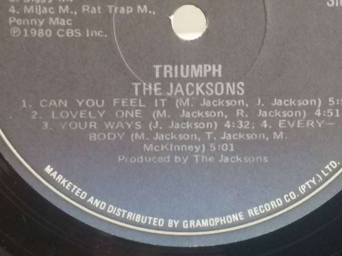 The Jacksons, Triumph, vinyl very good+.