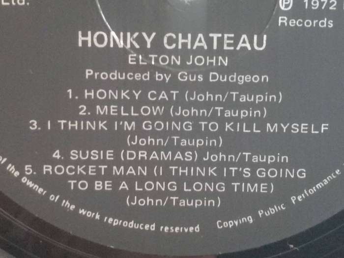 Elton John ,Honky Chateau, vinyl very good.