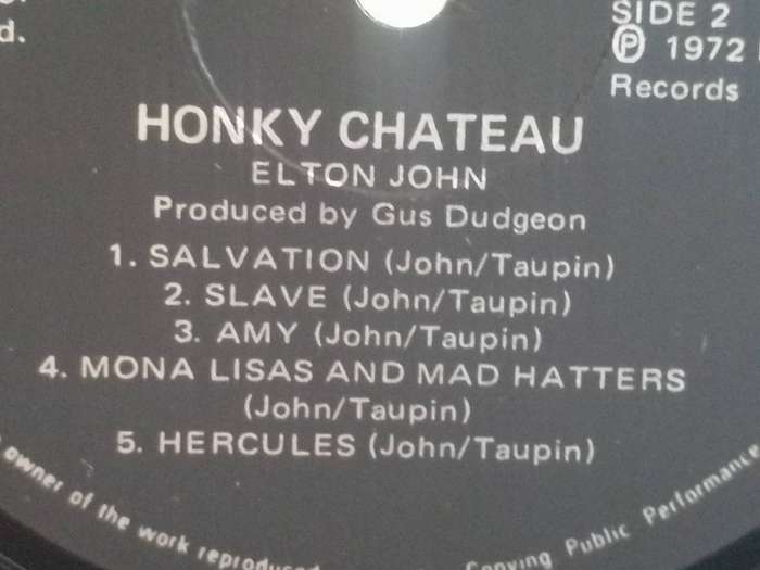 Elton John ,Honky Chateau, vinyl very good.