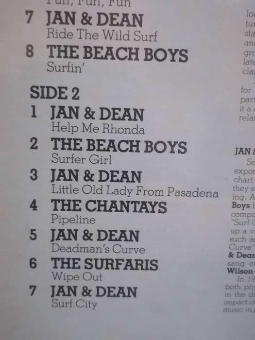 Surfin U.S.A., 15 Great hits, The Beach Boys & more, vinyl very good.
