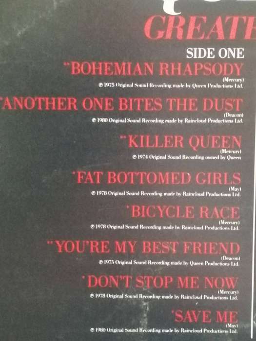 Queen, Greatest Hits, vinyl excellent.