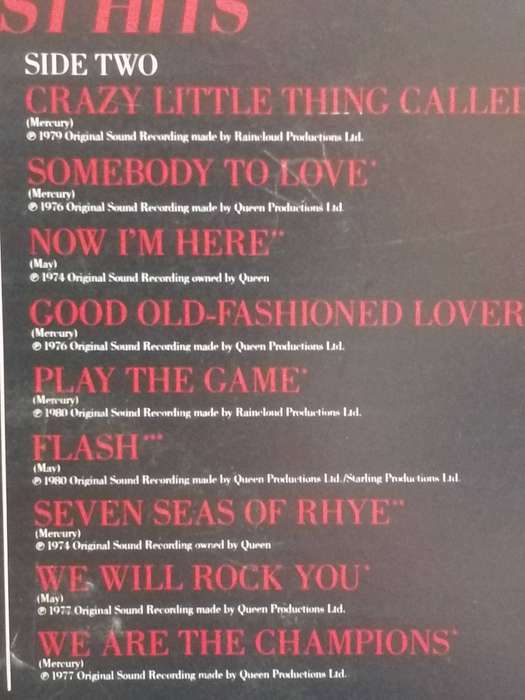 Queen, Greatest Hits, vinyl excellent.