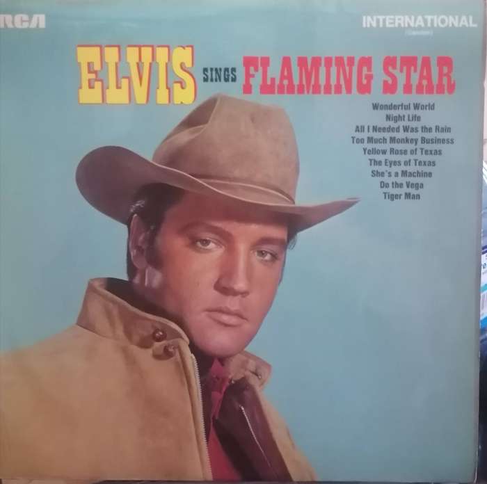 Elvis Presley sings Flaming star, vinyl very good.