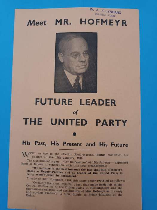 Jan Hendrik Hofmeyr: South African liberal politician. 7 ephemeral items