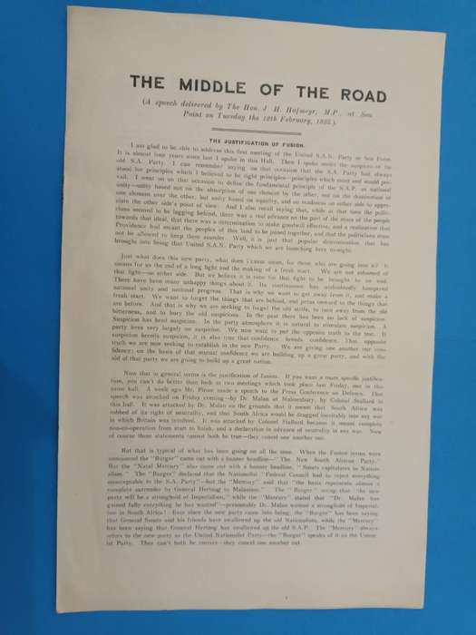 Jan Hendrik Hofmeyr: South African liberal politician. 7 ephemeral items