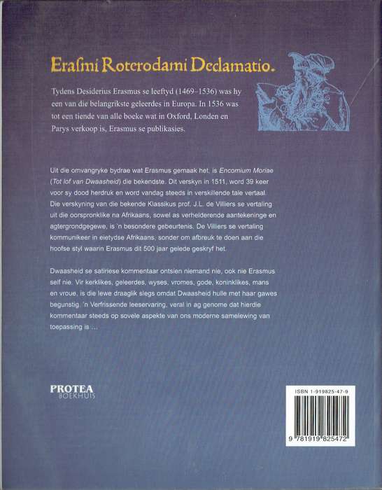 Tot Lof Van Dwaasheid: Encomium Moriae deur Desiderius Erasmus