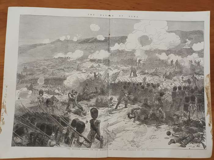 Crimean War: Original leaves from Illustrated London News 1850s, many wood engravings