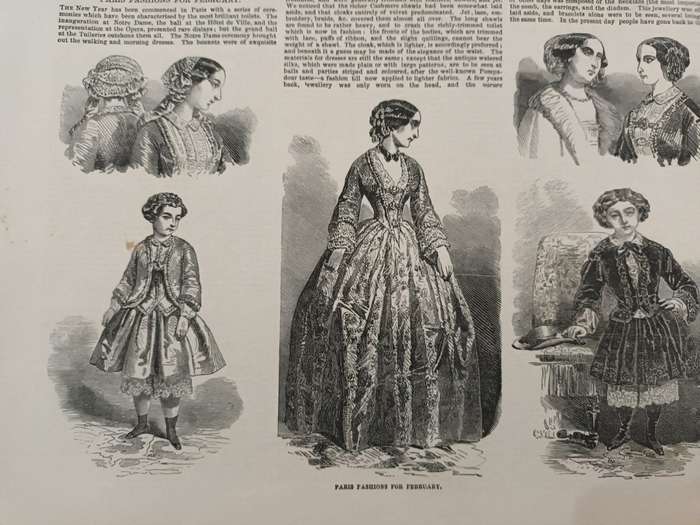 Illustrated London News, European (mostly French) scenes, 1850s, wood-engravings