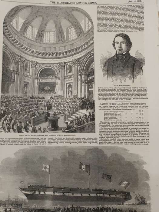 Illustrated London News, European (mostly French) scenes, 1850s, wood-engravings