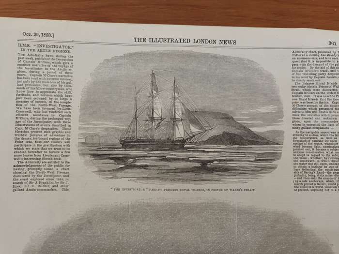 Search for John Franklin. Arctic Exploration North-West Passage. Illustrated London News 1850s