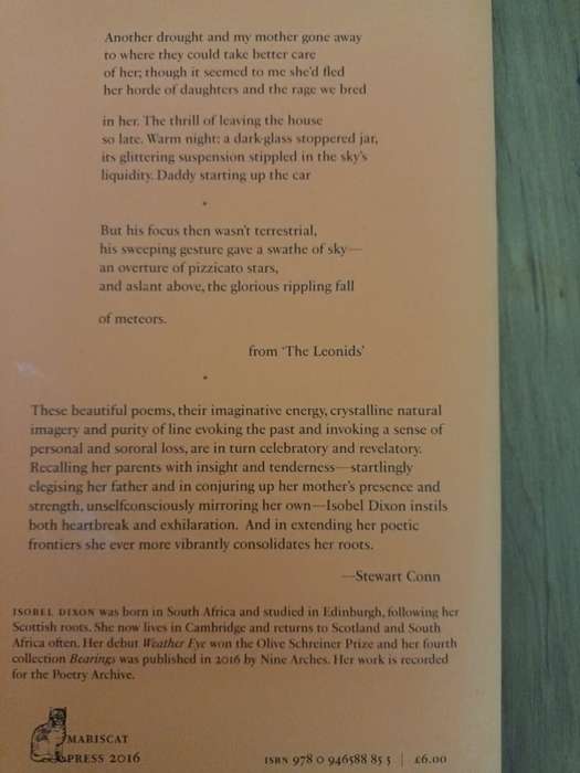 Isobel Dixon, The Leonids: Poems. Inscribed.