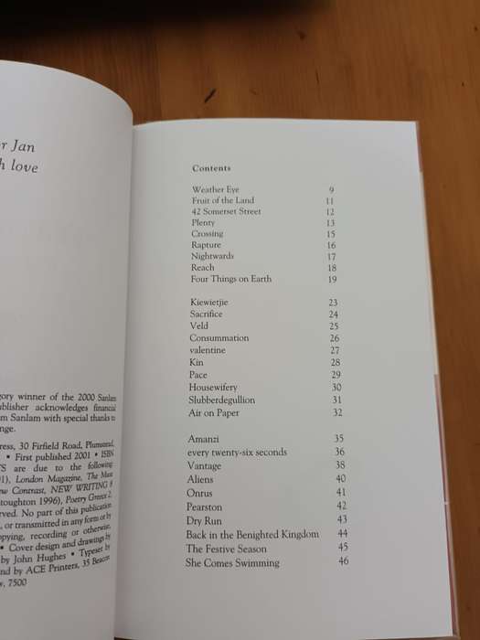 Isobel Dixon, Weather Eye, poet's first collection 2001, inscribed