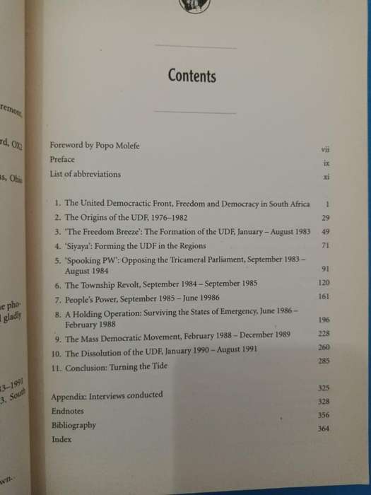 The UDF: History of the United Democratic Front in South Africa 1983 - 1991