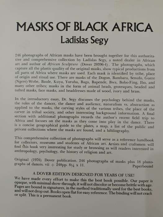 Masks of Black Africa (African ethnography, anthropology, material culture)