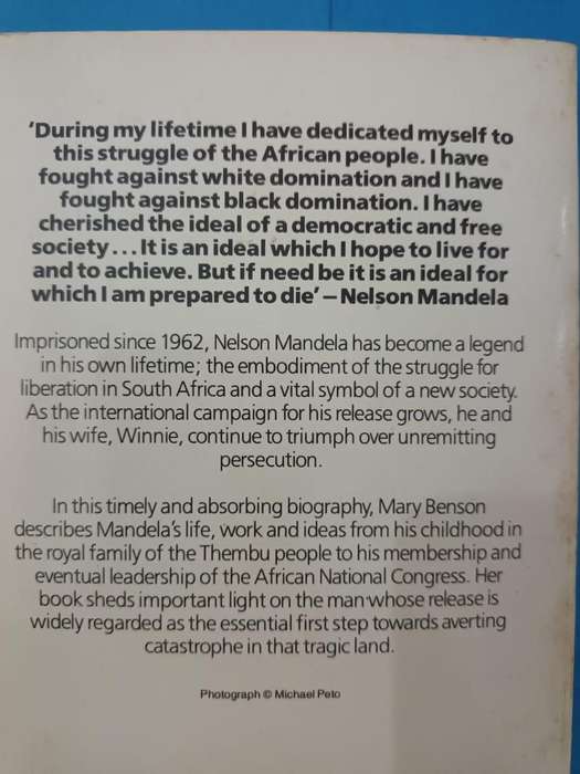 Mary Benson, Nelson Mandela