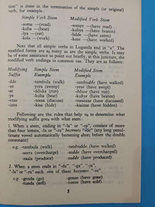 Tense Formation in Luganda, and Some Problems Related to Learning English