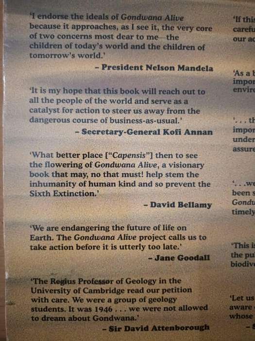 Towards Gondwana Alive: Promoting Biodiversity & Stemming the Sixth Extinction