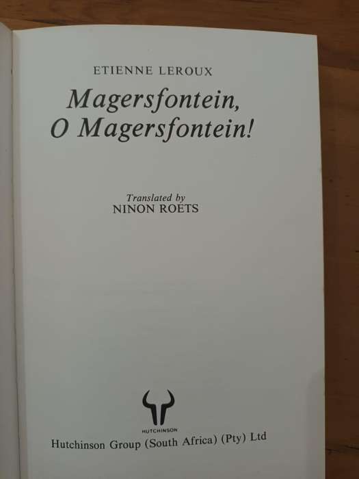 Etienne Leroux, Magersfontein, O Magersfontein! A Novel.