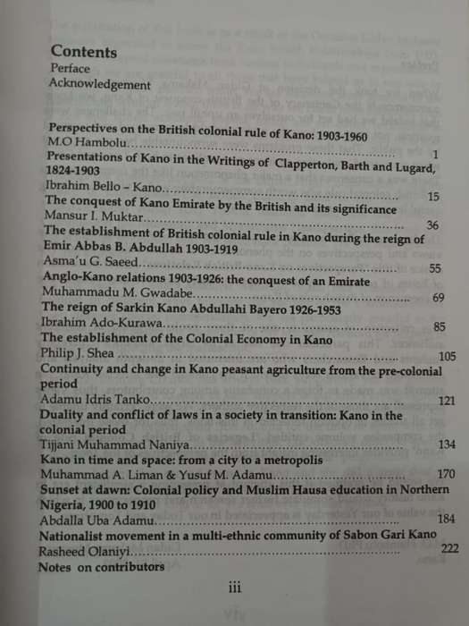 Perspectives on Kano-British Relations (Hausa heartland, Northern Nigeria)