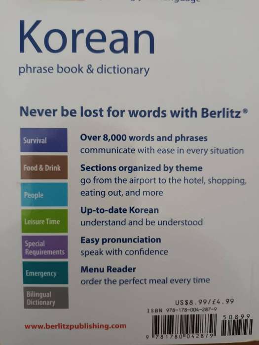 Berlitz Korean Phrase Book & CD